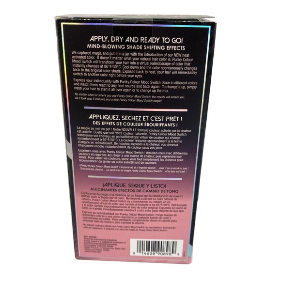 Punky Colour Mood Switch Heat Activated Hair Color Change Black To Pink Sealed - Picture 7 of 12